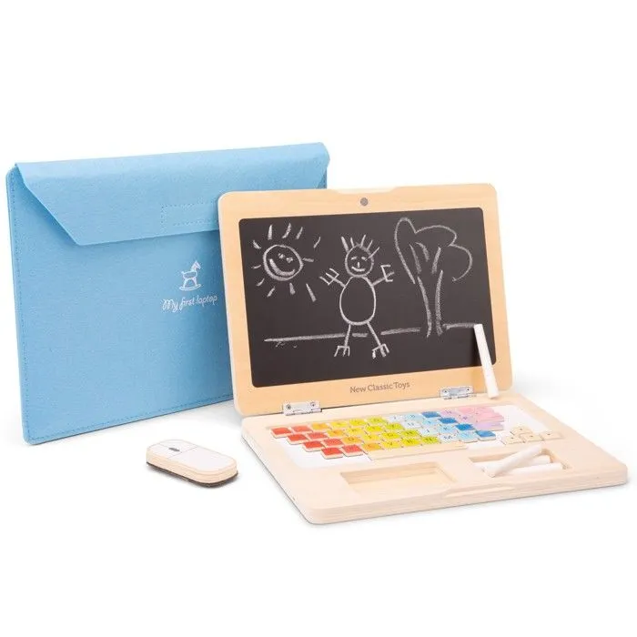 Jouet éducatif - New Classic Toys - Mon premier ordinateur portable - Bois certifié FSC - 3 ans et plus - Mixte-1