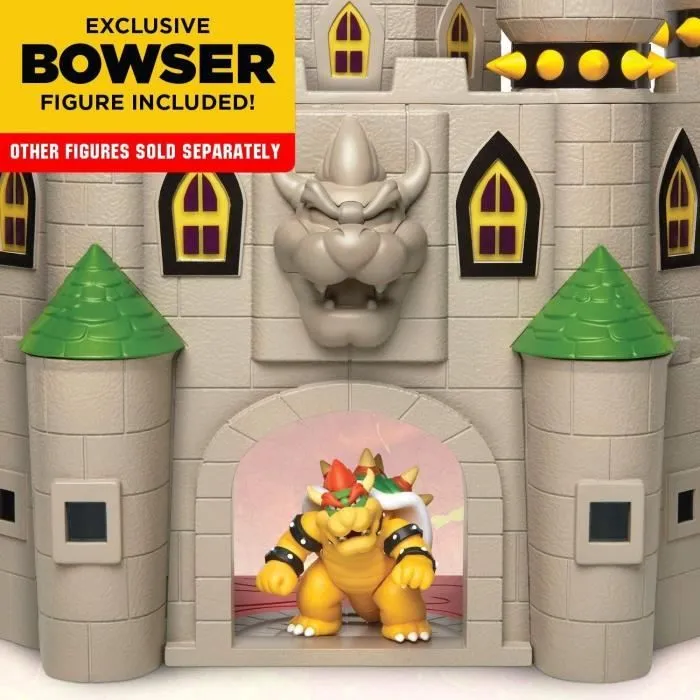 Playset Château de Bowser - JAKKS PACIFIC - Super Mario - Figurine de Bowser - Effets sonores - Mécanismes fonctionnels-3