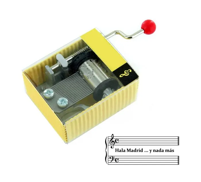 Boîte à musique - LUTECE CREATIONS - Real Madrid - 18 notes - Fenêtre transparente-0
