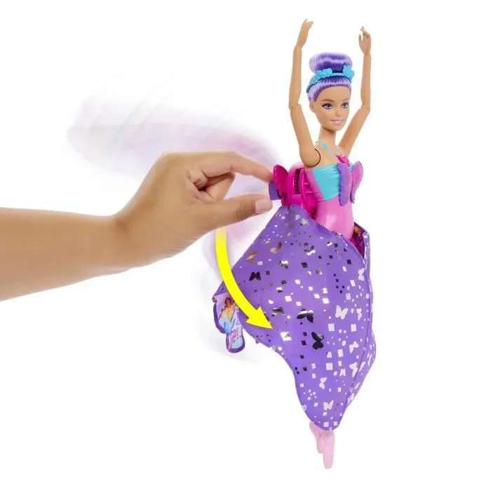 Barbie-De Danseuse à Papillon-Poupée transformation 2 en 1 HXJ10-3