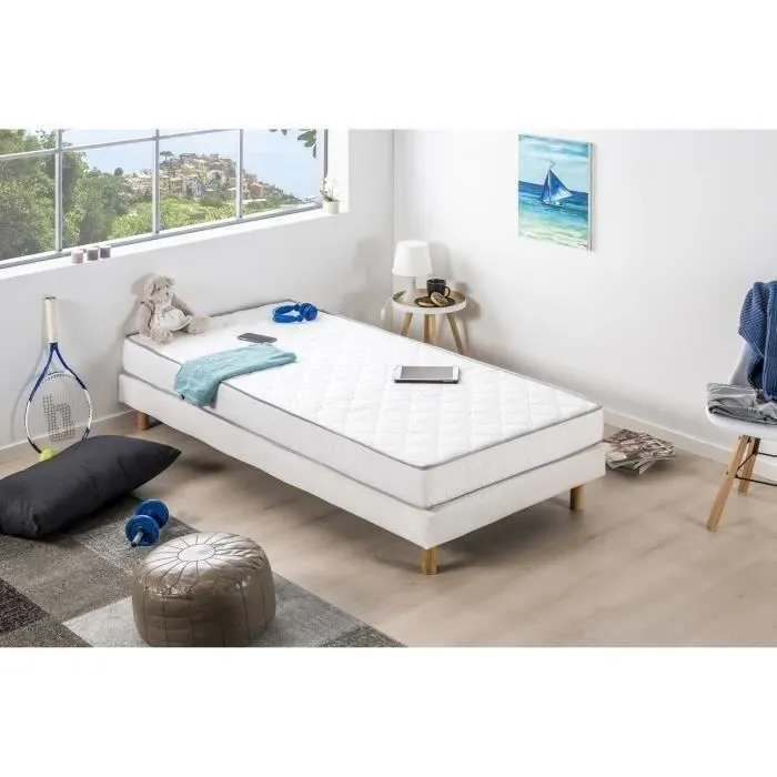 Matelas 90x190 cm - Mousse - Ferme 14 cm - 5 zones de confort - DEKO DREAM Hahtuva-0