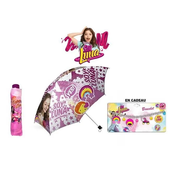 SOY LUNA PARAPLUIE REPLIABLE + CADEAU-0