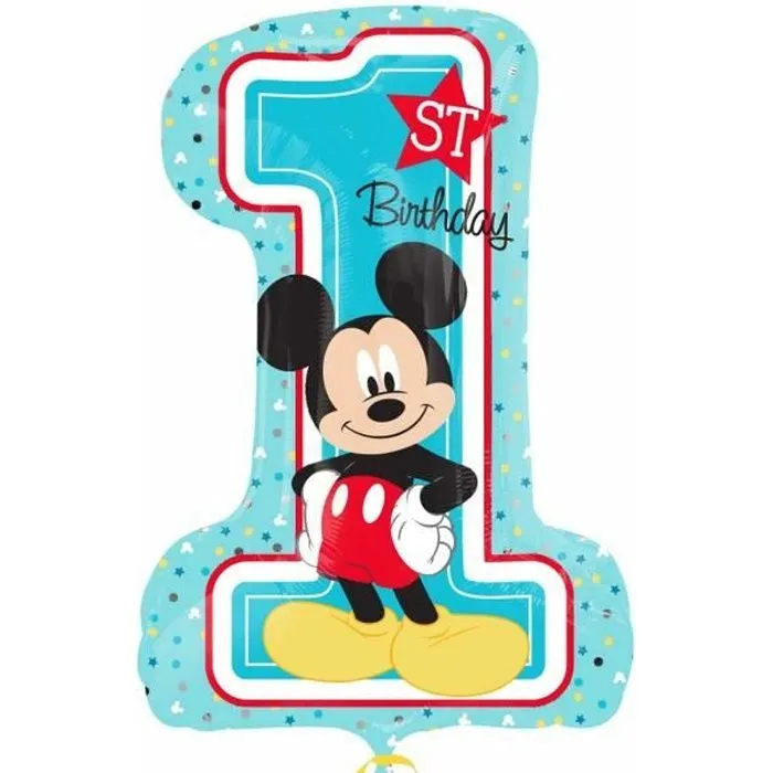 Ballon alu Mickey 1er Anniversaire 48 cm X 71 cm-0