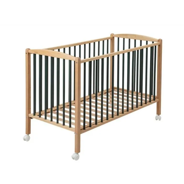 Combelle - 152323 - Lit Arthur 60x120 avec roulettes - Hybride Kaki-2