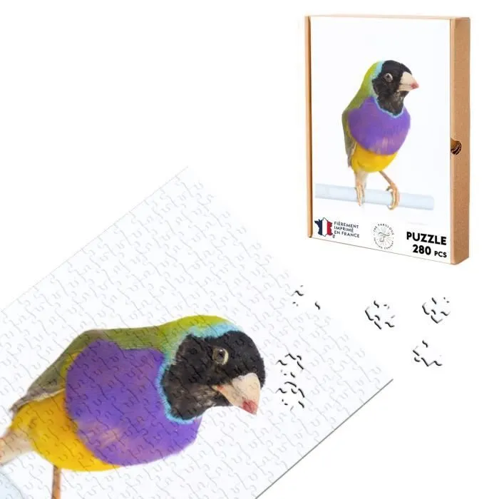 Puzzle Classique - FABULOUS - Oiseau Exotique Gouldian Finch - 280 Pièces - Adulte - Intérieur-0