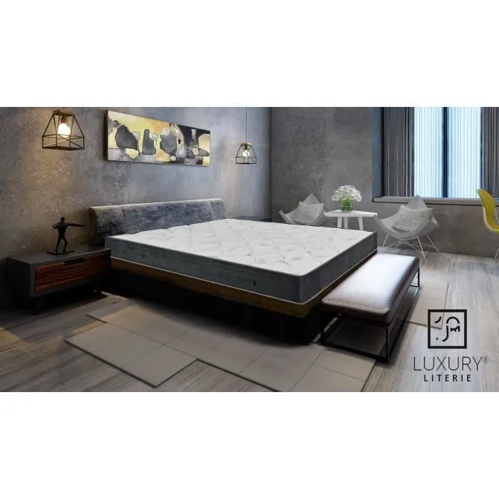 Matelas 140x190 cm,Sérénité,27cm,Ressorts Ensachés,Mousse HD,Indépendance de Couchage,très ferme,face été/hiver-1