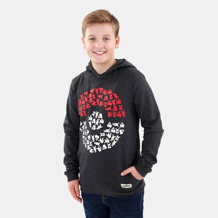 Sweat-shirt Pokemon Sweats a Capuche Garcon | Sweat Pikachu Garcon avec Motif Pokeball | Pull Enfant-1