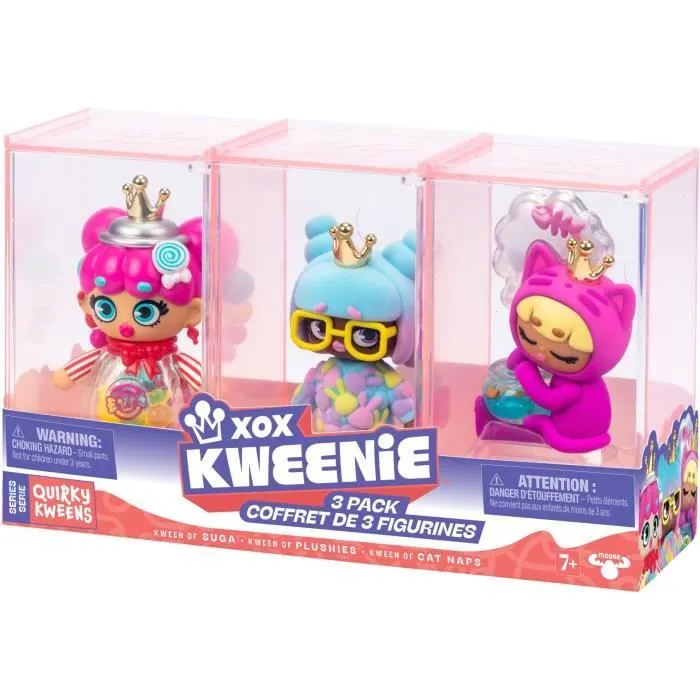 Pack de poupées - XOX KWEENIE - Série Quirky - 13 cm - 3 poupées incluses - Finitions uniques-4