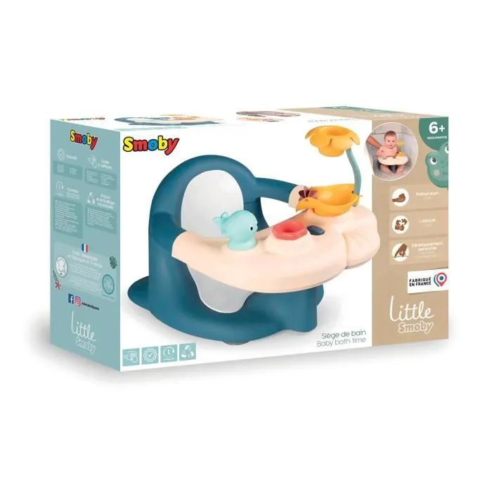 Siège de bain - SMOBY - Little - Tablette d'activités - Ventouse - Bleu-3