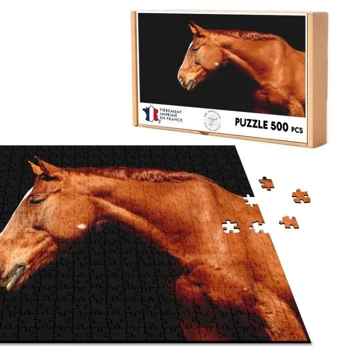 Puzzle Classique 500 pièces - FABULOUS - Cheval Pur-Sang Couleur Baie Marron - Adulte - Intérieur-0