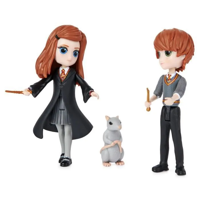 Figurines articulées Harry Potter - Pack Amitié Ron & Ginny Magical Minis - Wizard World-3