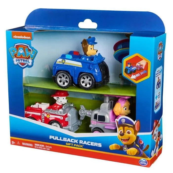 SPIN MASTER PACK DE 3 VEHICULES RETRO FRICTION La Pat' Patrouille-4