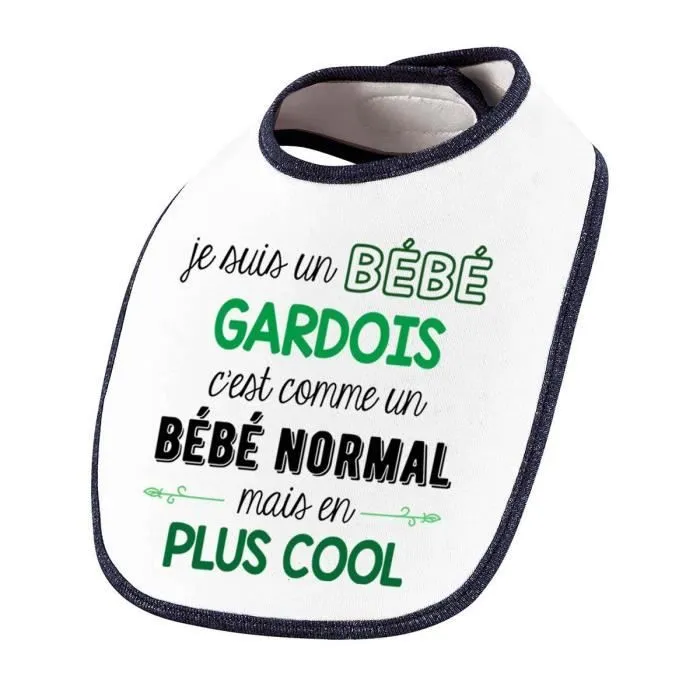 Bavoir fier d'être Gardois | Cadeau Naissance Baby Shower Noël Anniversaire Enfant Nourrisson-0