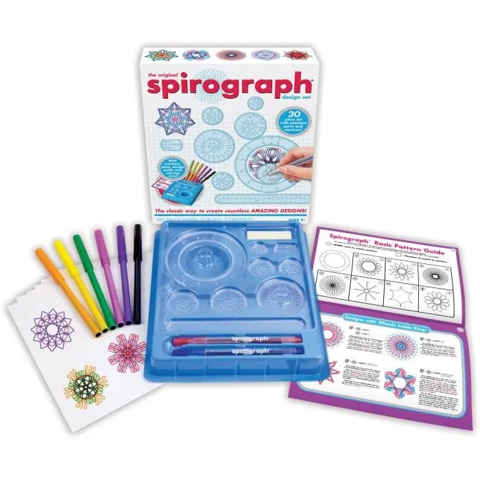 Jeu de dessin - SILVERLIT - SPIROGRAPH - Set de démarrage 30 pièces - Enfant 8 ans et plus - Multicolore-1