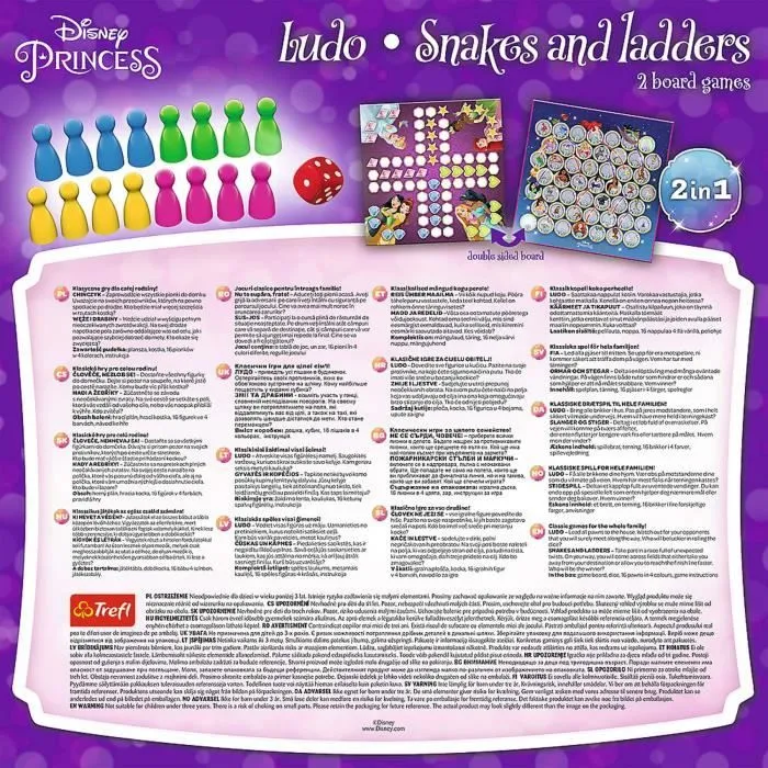 Jeu 2in1 Chinois Serpents et échelles Disney Princesses Trefl-3