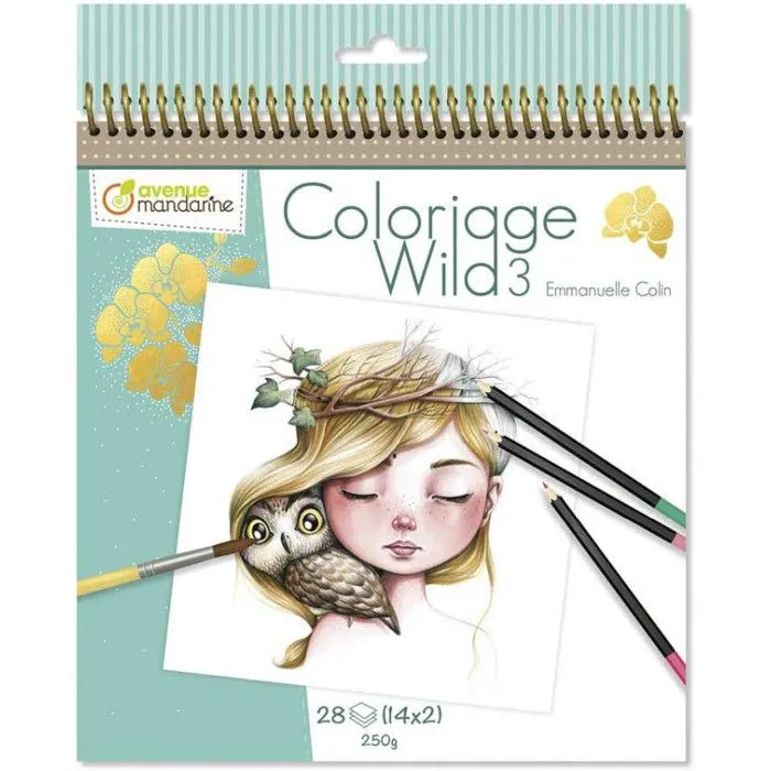 Carnet de coloriage - Wild - Wild 3 - 28 visages - Adulte - Mixte-0