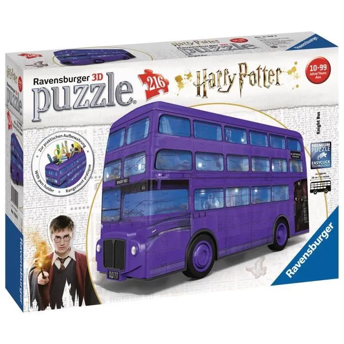 Puzzle 3D Magicobus Harry Potter - Ravensburger - Véhicule 216 pièces - Sans colle - Dès 12 ans-1