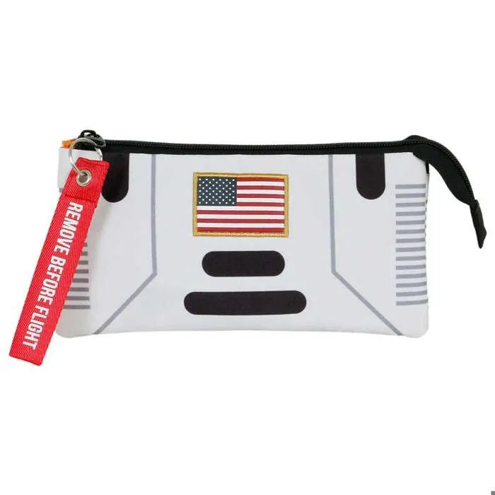 Trousse Triple FAN 2.0 - NASA Spaceship - Blanc- Taille Unique-1