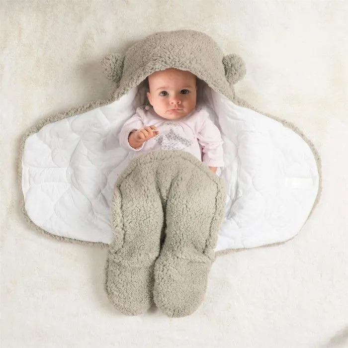 Chancelière Polaire "Ours" 76cm Gris-2