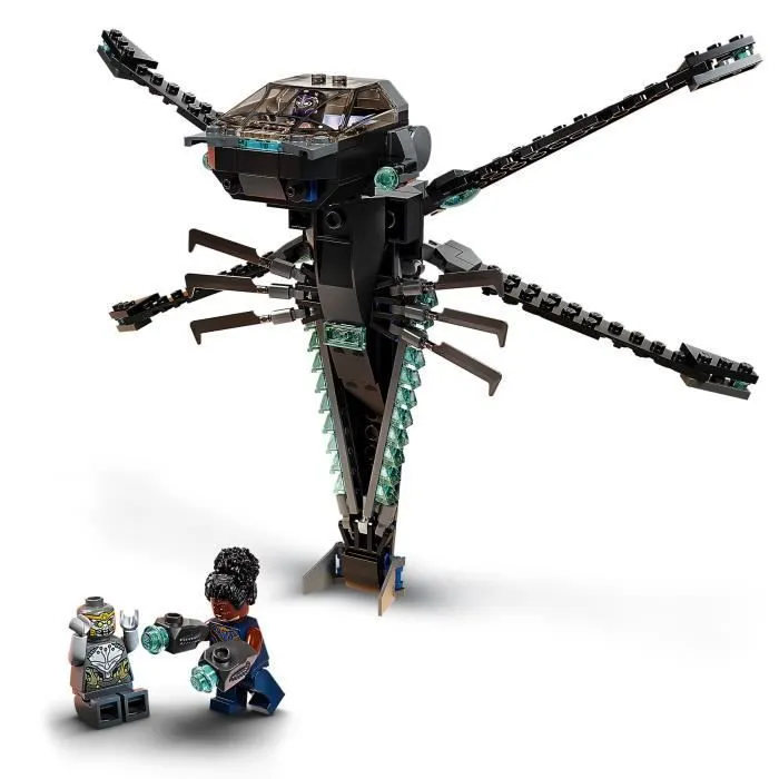 LEGO® 76186 Marvel Le dragon volant de Black Panther – Jouet Avengers, Jeu de Construction Super Héros avec 3 Figurines-2