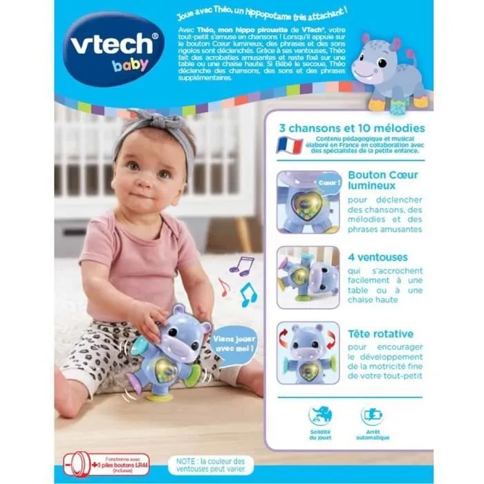 VTECH BABY - Théo, Mon Hippo Pirouette-5
