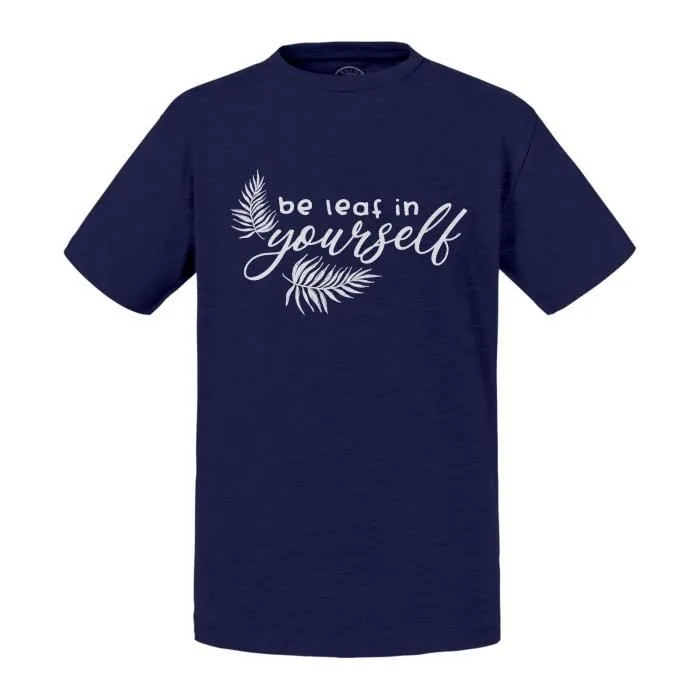 T-shirt Enfant Bleu Be leaf in yourself Plantes Pot Jardinage-0