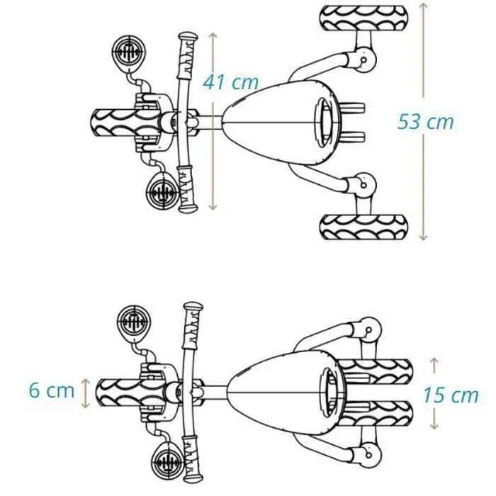 Vélo  pliant pour enfants - Marque - Modèle - Bleu - 3 roues - Extérieur-3