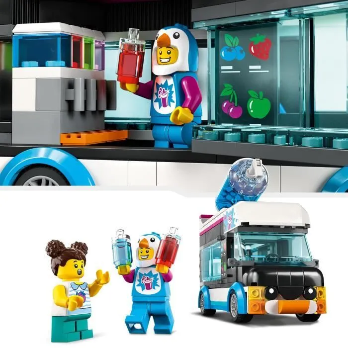 LEGO® City 60384 Le Camion à Granités du Pingouin, Jouet Camion Enfants 5 Ans, avec Figurines-2