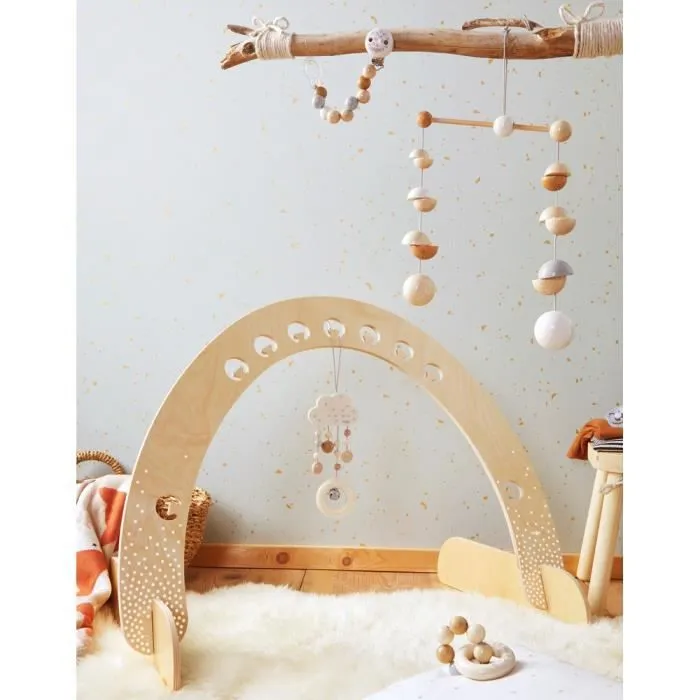 Haba mobile Dots junior 20 x 25 cm bois naturel/blanc-3