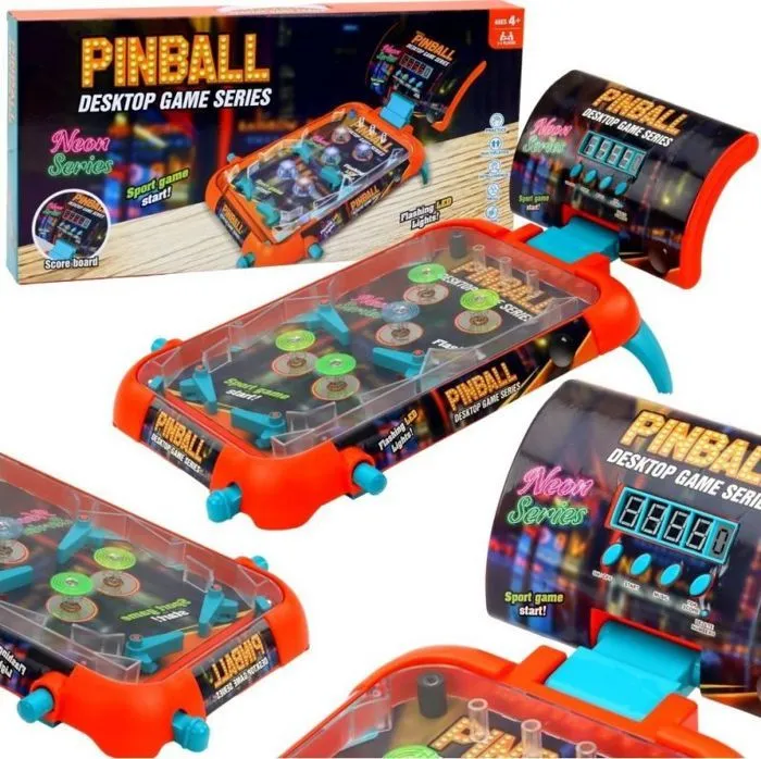 Flipper Qulki - 17581 - Flipper Pinball jeu d'arcade pour enfants Pinbal Fliper LED table de jeu-0