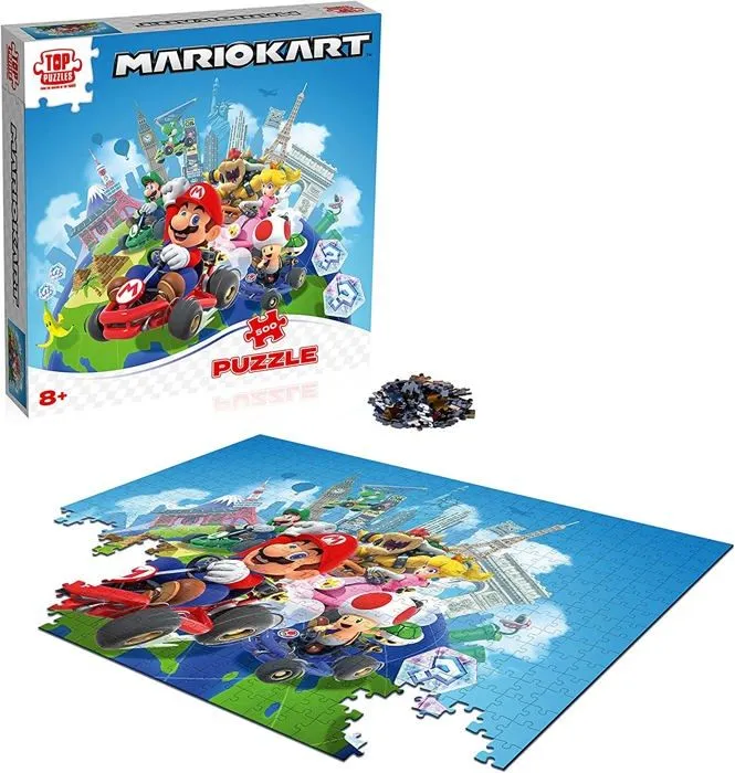 Winning Moves - Puzzle 500 Pièces Autour Du Monde Mario Kart Top Puzzle WINNING MOVES-5