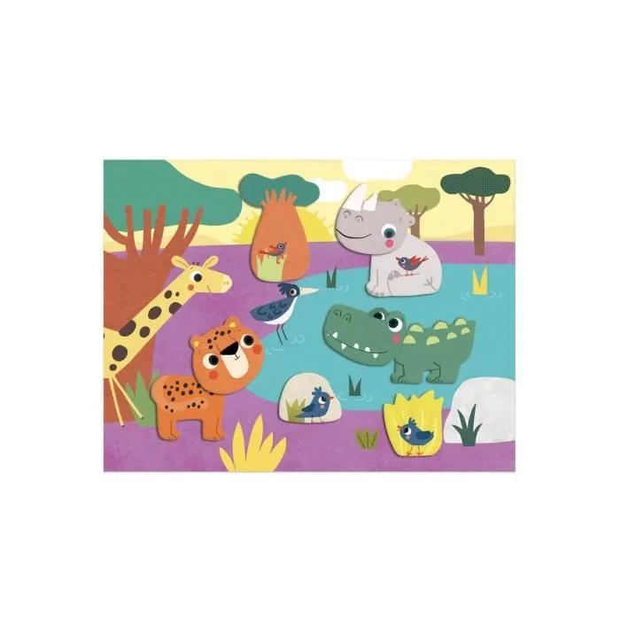 Collage pour les tout-petits - DJECO - DJ09874 - Activité de collage pour enfants - Animaux adorables-1