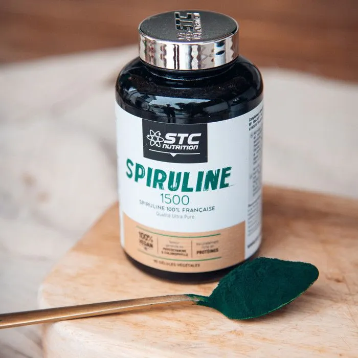 STC NUTRITION - Spiruline 1500 - Complément alimentaire à base de Spiruline 100% Française Riche en Protéines - Teneur Garantie en P-1