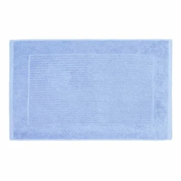 Tapis de Bain Uni - HOMESCAPES - Bleu Ciel - 100% Coton Turc-0