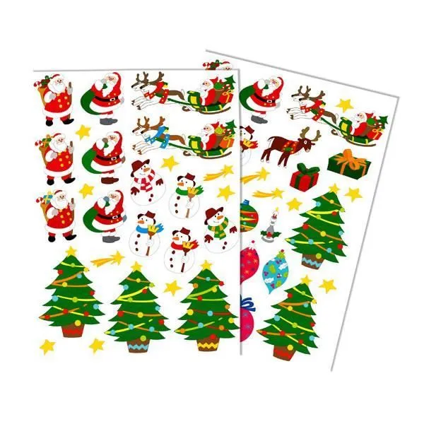 Gommettes Noël - Non spécifié - 57 pièces - 1,2 à 8 cm - Multicolore - Thème Noël-0
