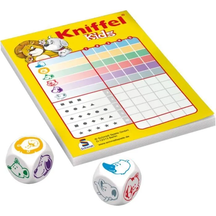 Kniffel Kids - Jeux de Société - SCHMIDT SPIELE - Apprenez aux enfants les bases du Yams avec ce jeu passionnant !-1