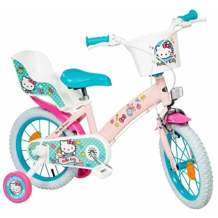 TOIMSA VÉLO 12'' HELLO KITTY ENFANT FILLE, ROSE PÂLE, PETITE TAILLE TO-0