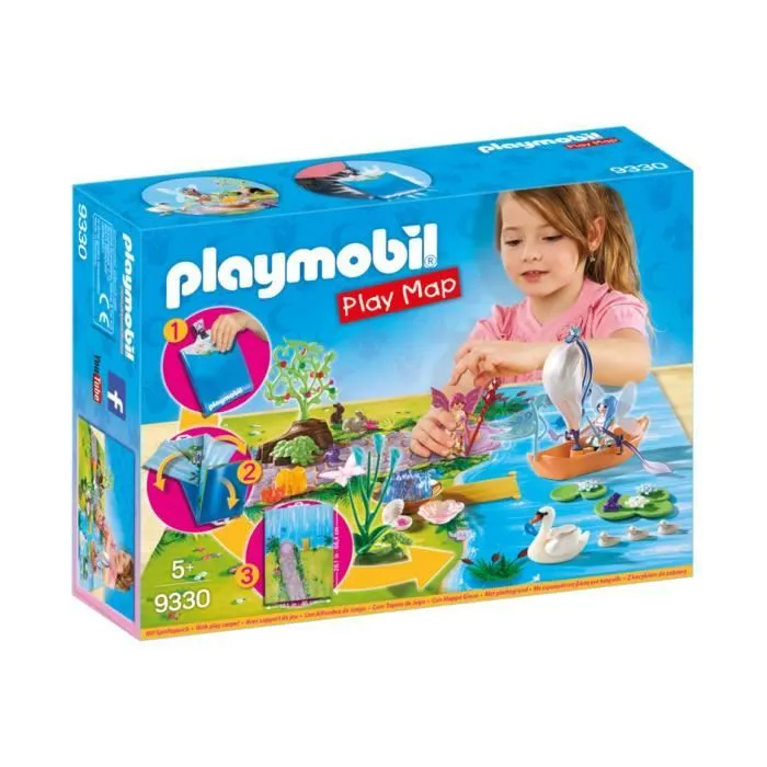 PLAYMOBIL - Play Map - Fées avec Support de Jeu - La Forêt enchantée - Mixte - A partir de 5 ans-1
