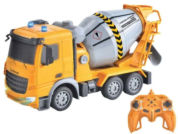 Camion toupie télécommandé Crosslander PRO - LEXIBOOK - Jaune - Batterie - Effets sonores et lumineux-0