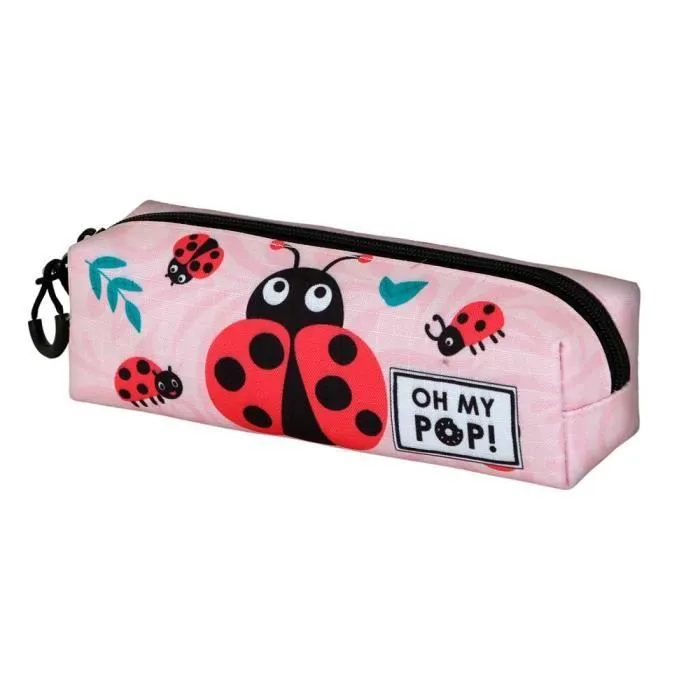 Trousse à crayons - Oh My Pop! - Ladybug - Carré - Rose - Ripstop - Mixte-0