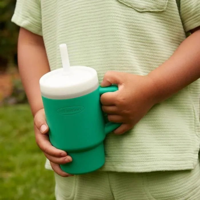 Ma première tasse - INFANTINO - Silicone - Vert sapin-3