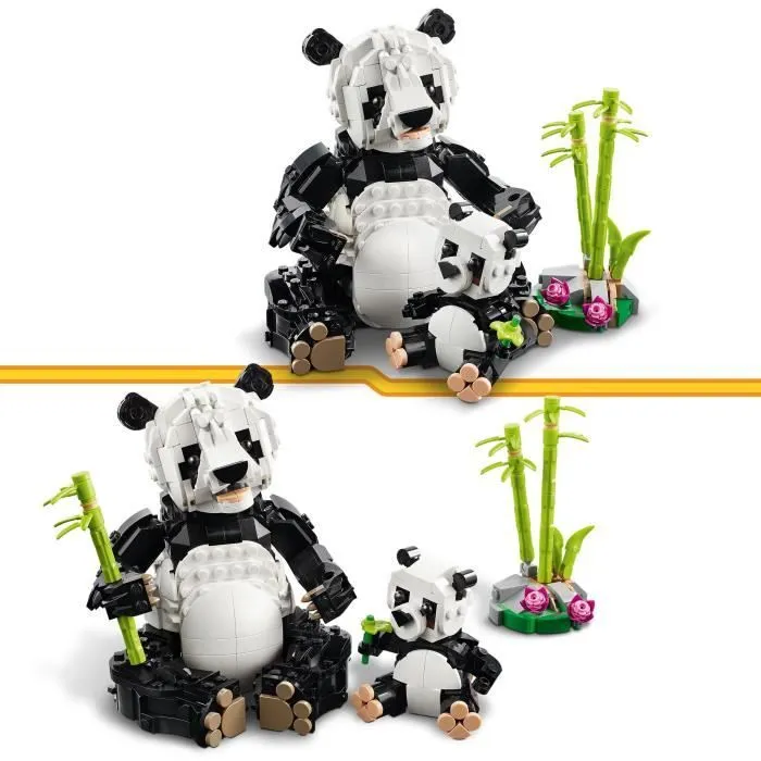 LEGO Creator 31165 3-en-1 Animaux sauvages : la famille de pandas Jeu pour fille dès 8 ans-2