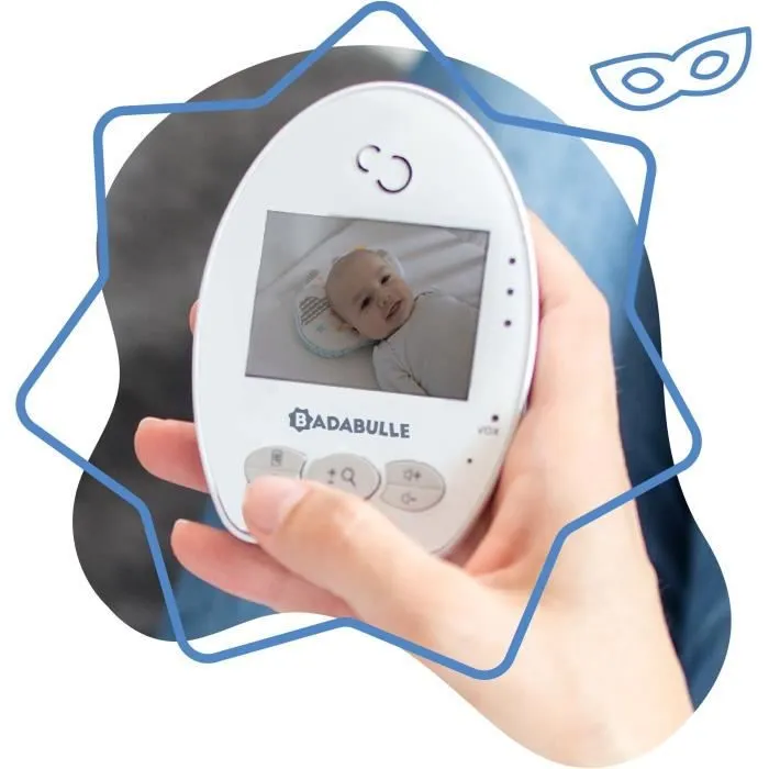 Badabulle Babyphone Baby Online Vidéo - Portée 250m - Mode VOX - Vision jour/nuit-1