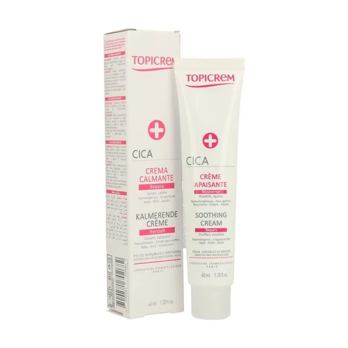 Crème réparatrice - Topicrem - Cica + Crème Réparatrice - 40ml - Soin visage apaisant - Peaux atopiques-0