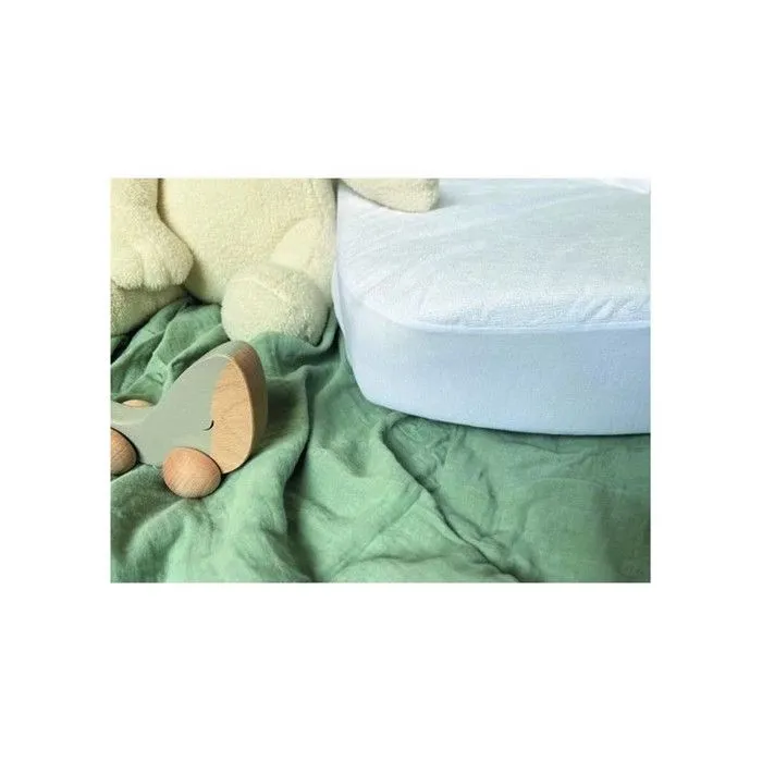 Protège Matelas Bébé 60x120 - Alèse Bébé - Silencieux - Imperméable - Absorbant - Oeko Tex® - Made In Europe - 60x120cm Blanc-3