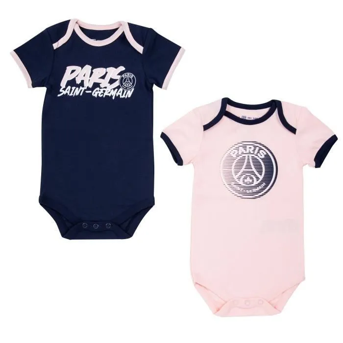 2 x body bébé fille PSG - Collection officielle PARIS SAINT GERMAIN-2