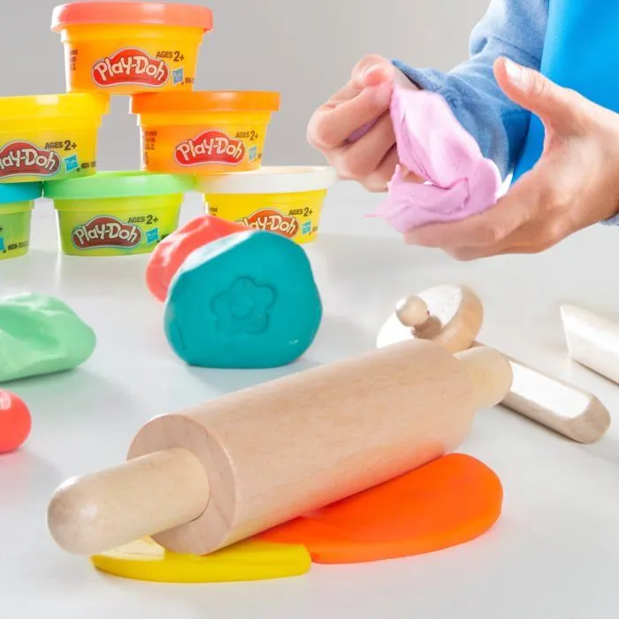 Kit de Loisirs Créatifs ROBA x Play-Doh avec 12 Pots de Pâte à Modeler + Tapis de Jeu 3D et Accessoires - pour Enfants dès 3 Ans-5