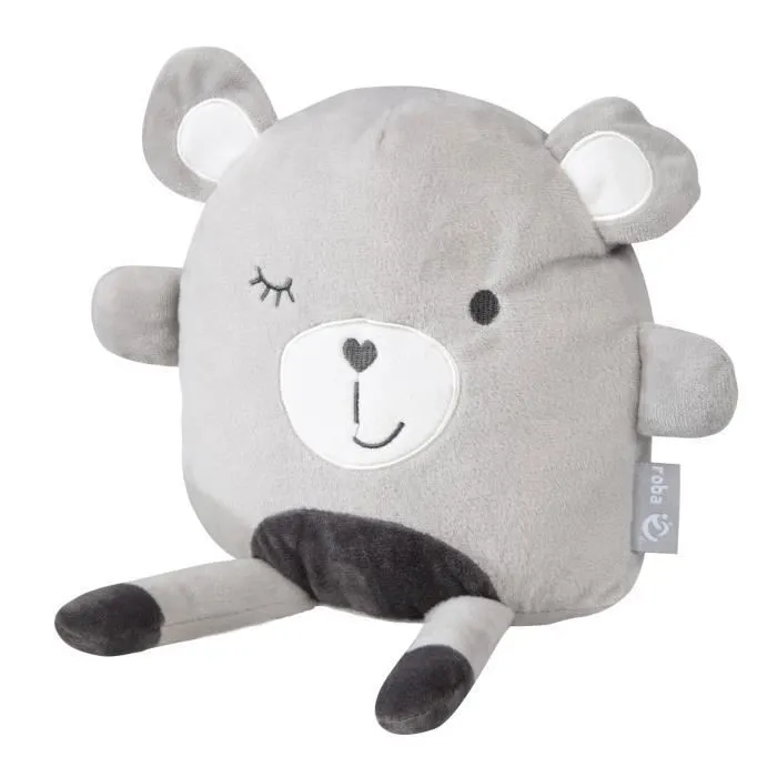 Coussin Peluche 'Sammy' pour enfant ROBA Lil Cuties - Gris argenté-0
