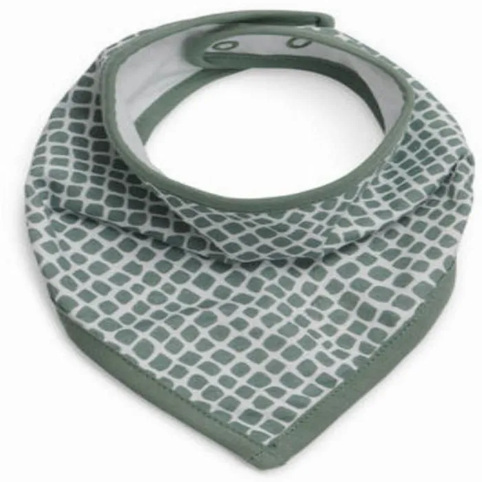 Bavoir Bandana Snake Vert Cendré (2pcs) Jollein-1