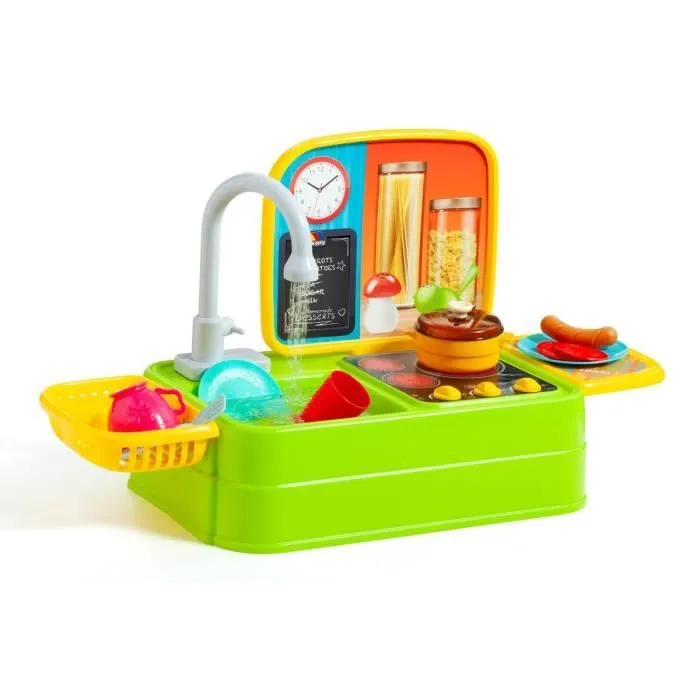 Jouet de cuisine de table - MOLTO - Évier et robinet réels - Design attrayant - Couleurs vives-0